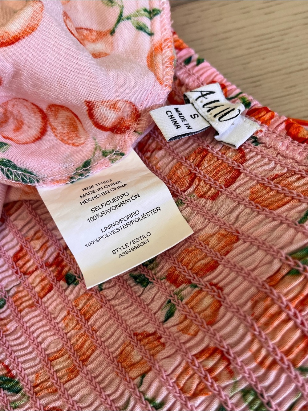 AUW Pink Button-Front Tank Top with Orange Fruit Print - Picture 8 of 11